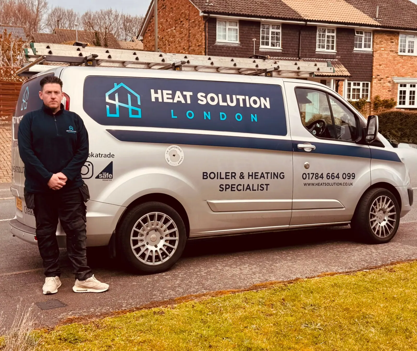 Calvin Newton and the Heat Solution London van